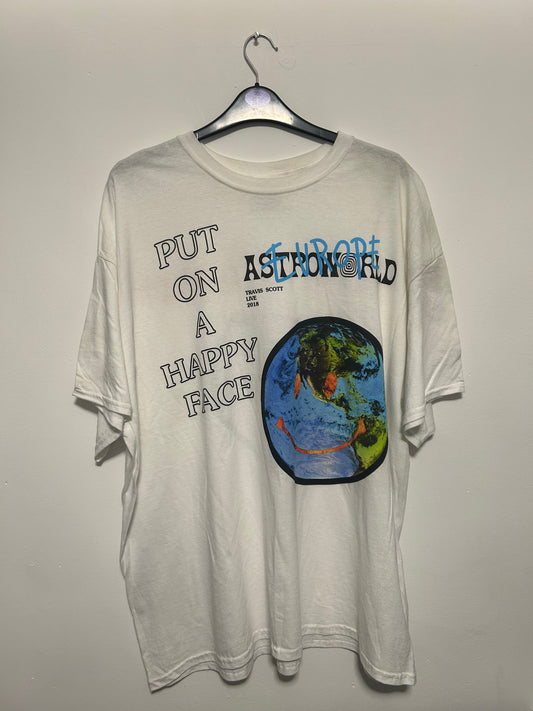 Travis Scott - Astro World "Put on A Happy Face" T-shirt - Front