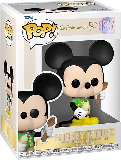 Funko Pop! Disney: WDW 50th - Aloha Mickey Mouse - Disney World 50th Anniversary - Collectable Vinyl Figure