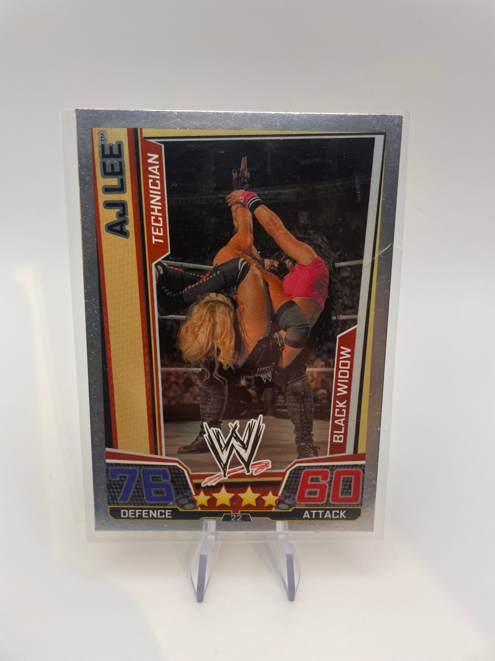 Slam Attax Trading Cards - AJ Lee (Technician, Black Widow) - Front