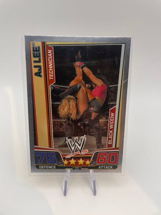 Slam Attax Trading Cards - AJ Lee (Technician, Black Widow) - Front