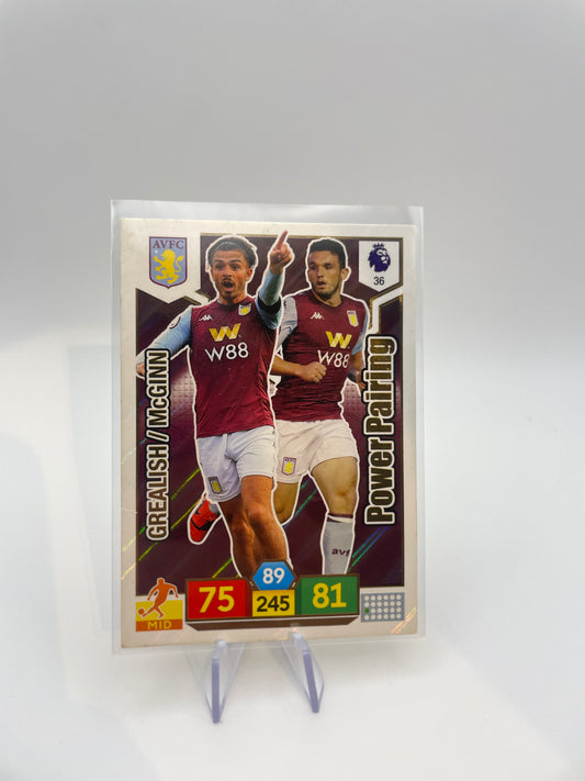 Adrenalyn - Power Pairing Grealish:McGinn Adrenalyn Football Trading Cards - Front