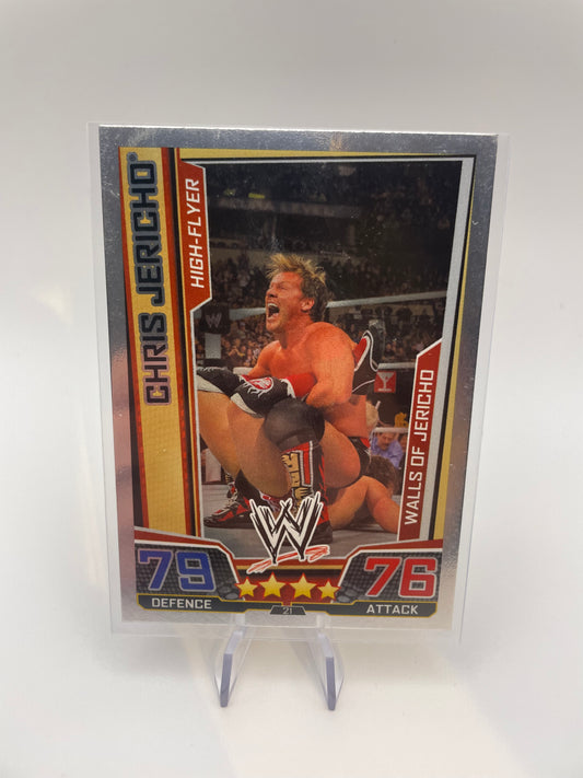 Slam Attax Trading Cards - Chris Jericho (High Flyer, Walls of Jericho) - Front