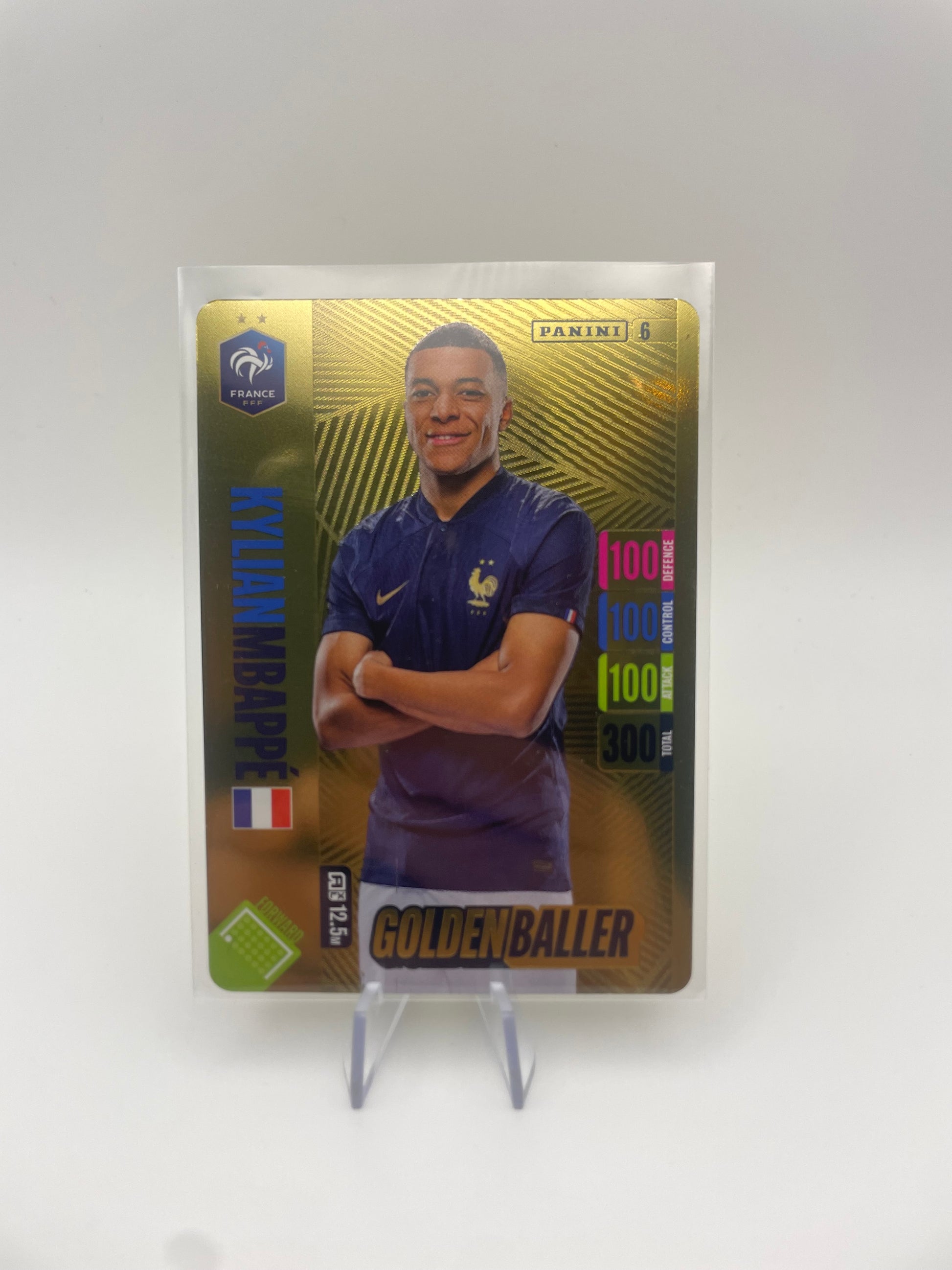 Adrenalyn Trading Cards - Golden Baller - Kylian Mbappe - Front