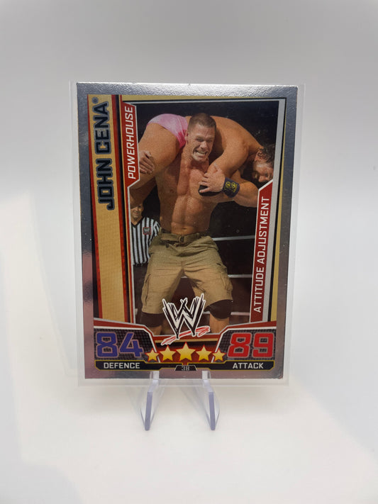 Slam Attax Trading Cards - John Cena (Powerhouse, Attitude Adjustment) - Front