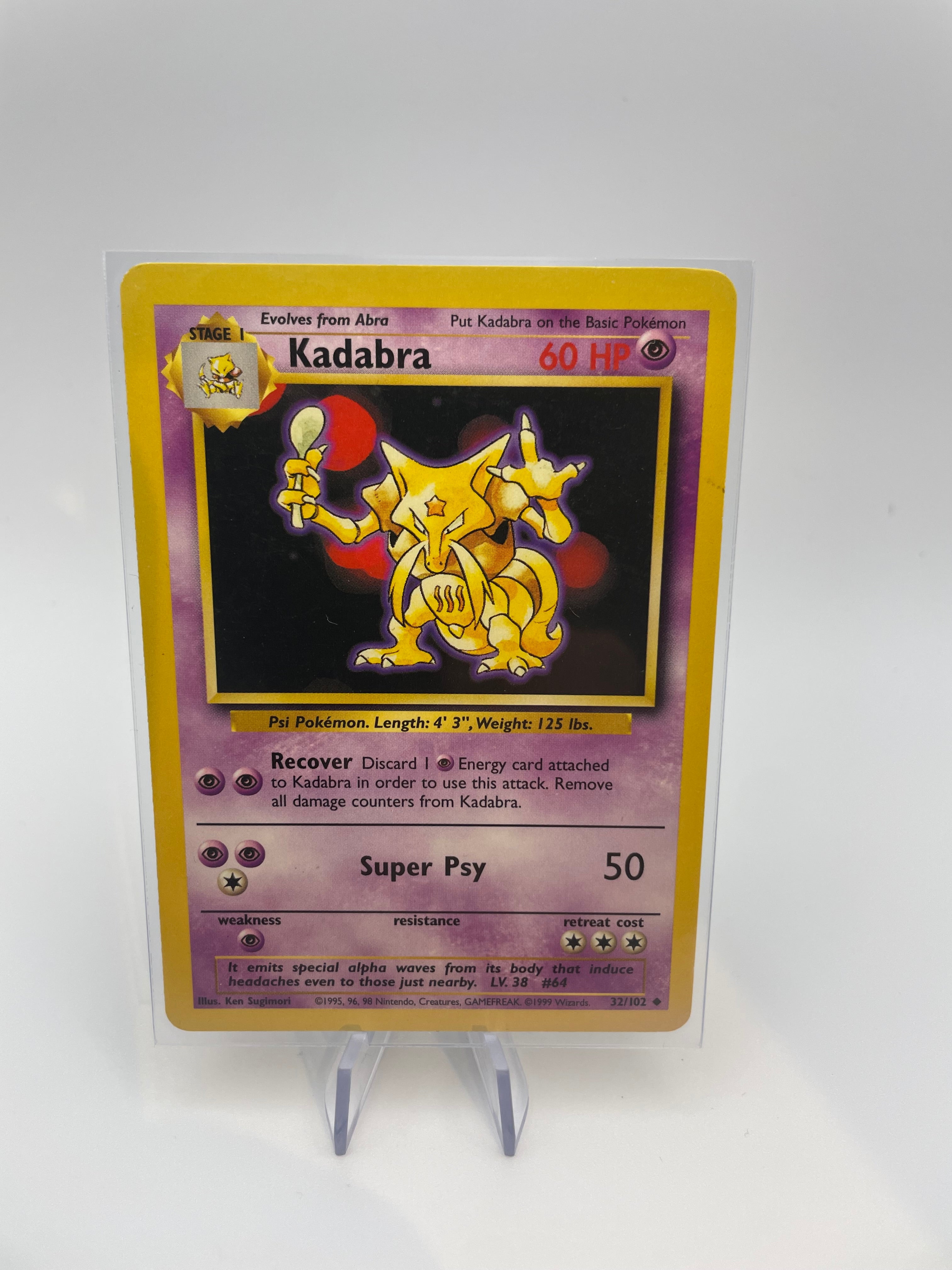 Kadabra Pokemon Card - Front