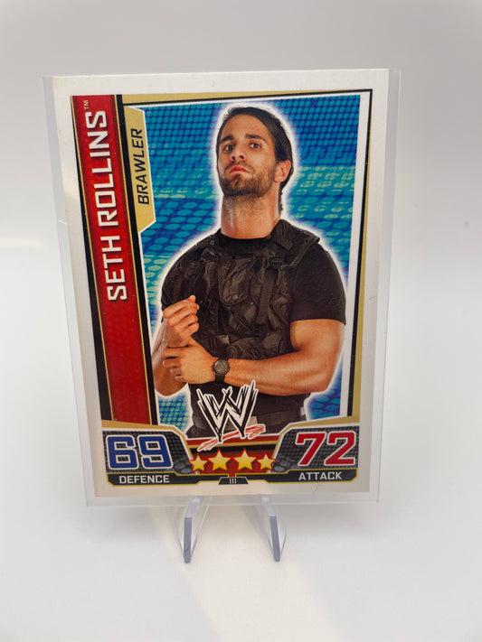 Slam Attax Trading Cards - Seth Rollins (Brawler) - Front