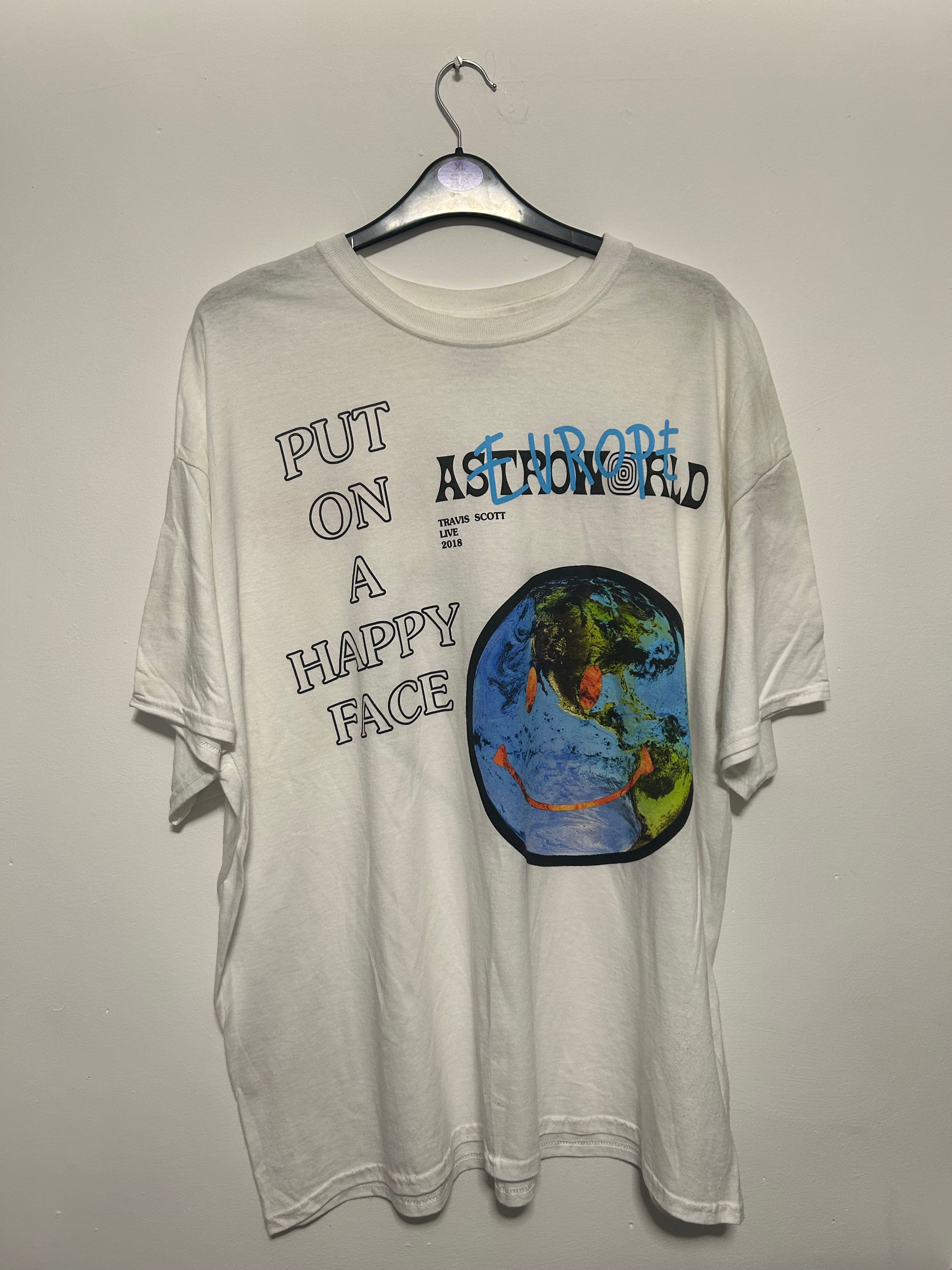 Travis Scott - Astro World "Put on A Happy Face" T-shirt - Front